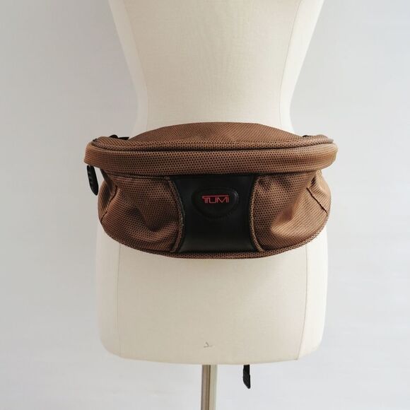 Tumi Womens Mens Unisex Bronze Brown Structured Travel Waist Fanny Pack - Picture 5 of 16